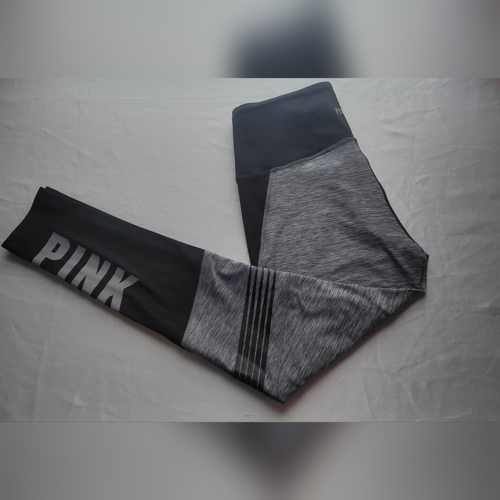 PINK Victoria's Secret Black and Gray Leggings